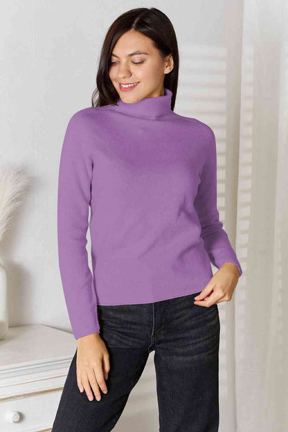 Turtleneck Long Sleeve Knit Top