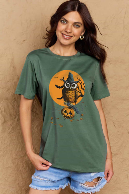 Simply Love Holloween Theme Graphic Cotton T-Shirt