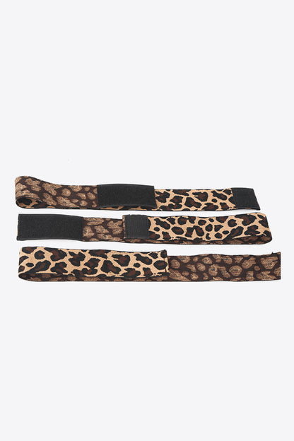 4-Pack Leopard Elastic Soft Wig Grips Trendsi