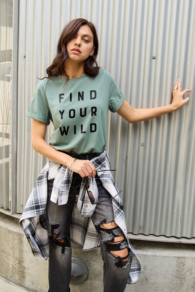 Simply Love FIND YOUR WILD Short Sleeve T-Shirt