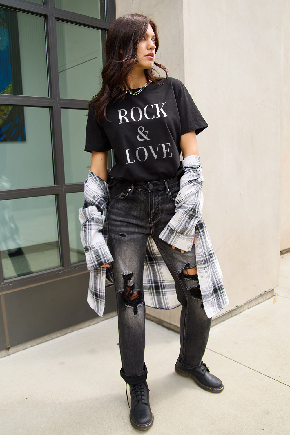 Simply Love ROCK ＆ LOVE Short Sleeve T-Shirt