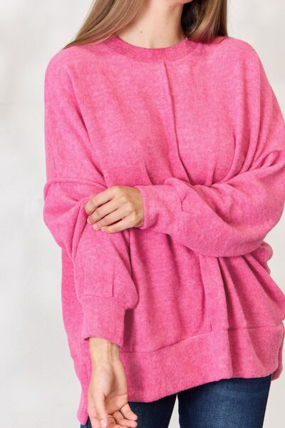 Zenana Center Seam Long Sleeve Sweatshirt