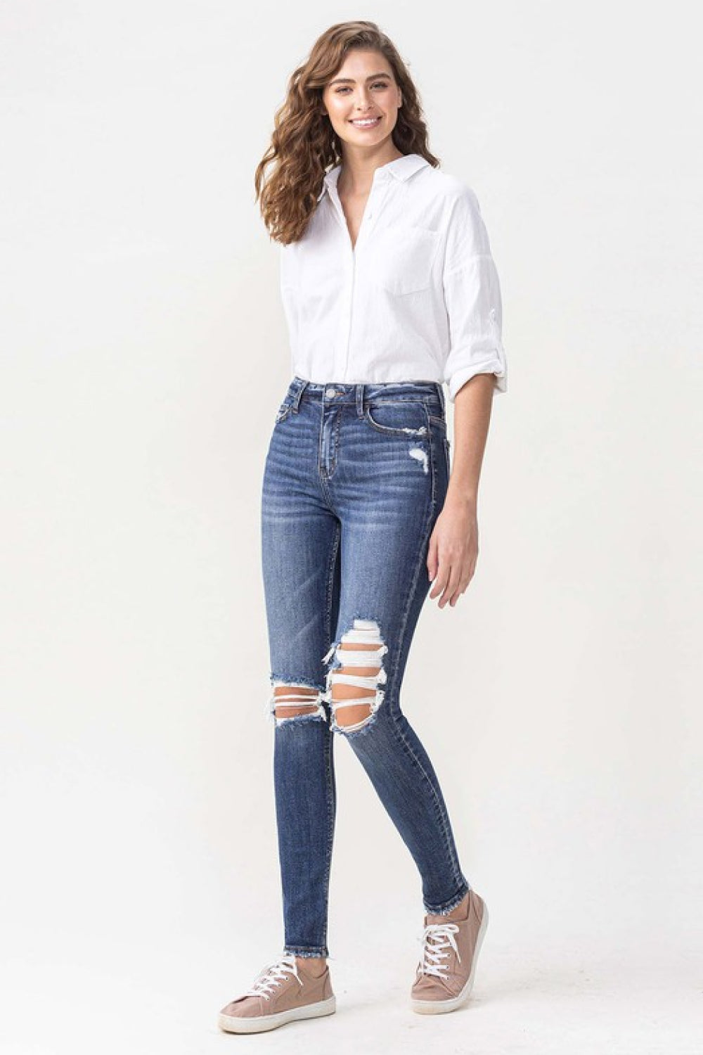 Gem Size High Rise Skinny Jeans Trendsi