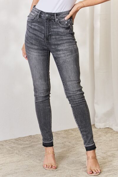 Judy Blue High Waist Tummy Control Release Hem Skinny Jeans