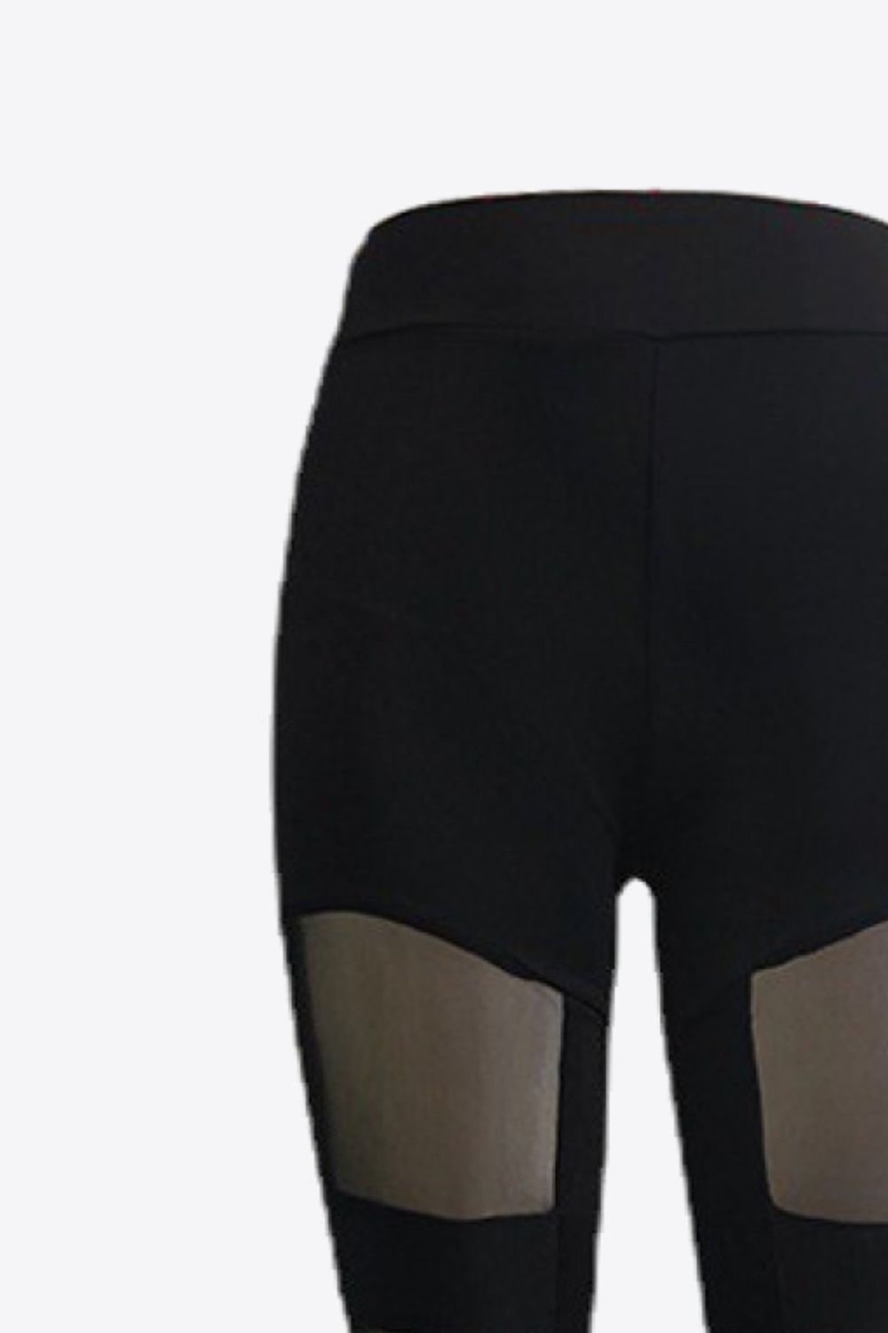 Spliced Mesh Leggings Trendsi