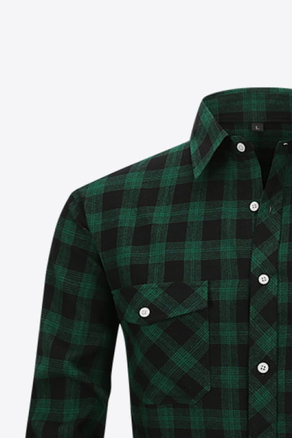 Men's Plaid Button-Up Long Sleeve Shirt Trendsi