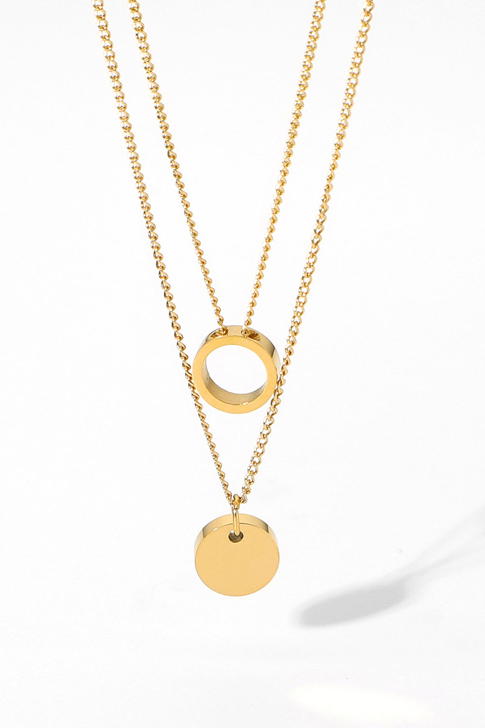 Circle Pendant Necklace Set Trendsi