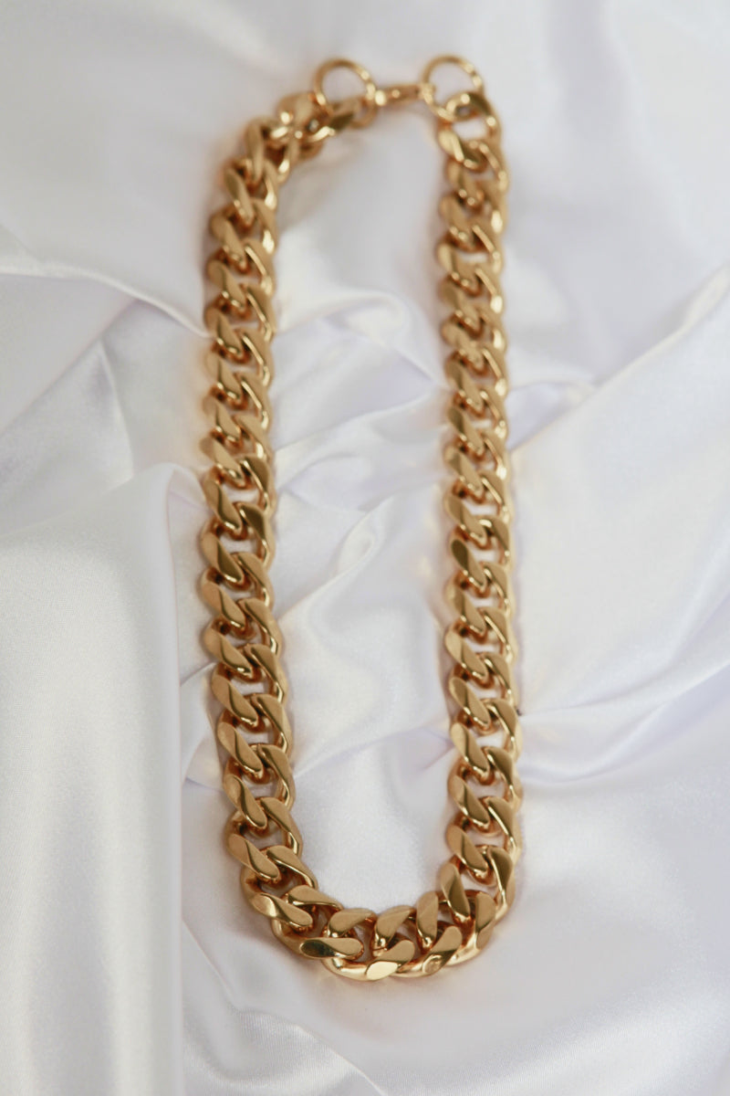 Thick Curb Chain Stainless Steel Necklace Trendsi