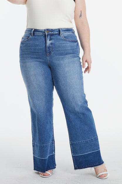 BAYEAS High Waist Cat's Whisker Wide Leg Jeans