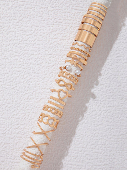 23 piece Cross Love Pearl Ring Set kakaclo