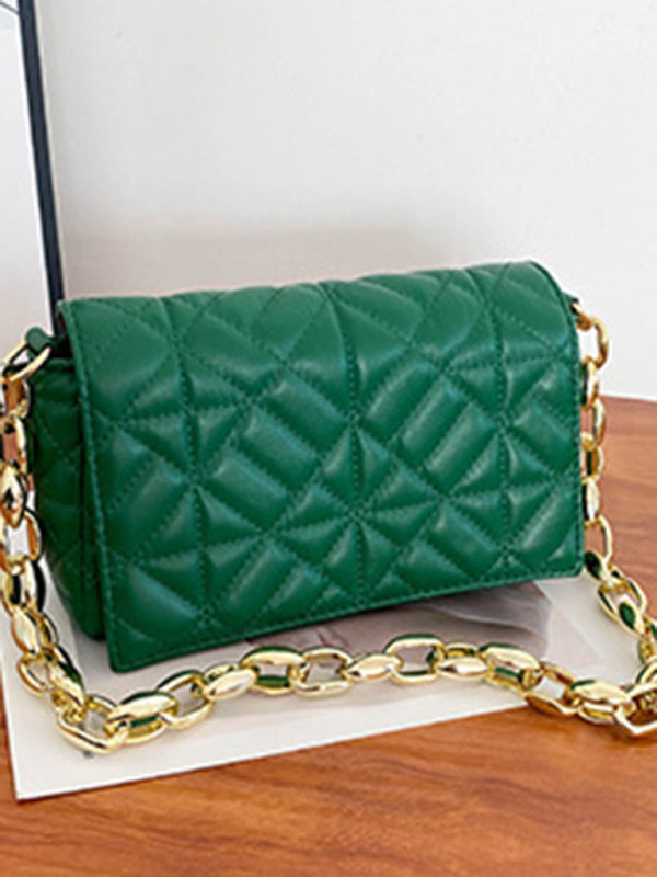 Contrasting Chain Detail Shoulder Bag