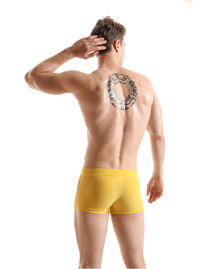 Men's Cartoon Print Colorblock Boxer Swim Shorts kakaclo