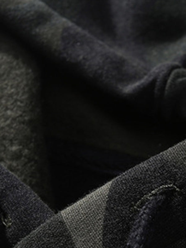 Men’s Camo Blocked Pullover Hoodie kakaclo