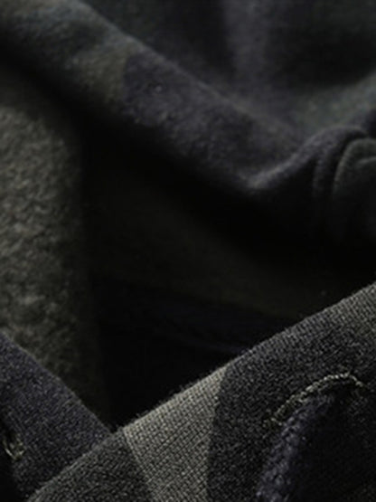 Men’s Camo Blocked Pullover Hoodie kakaclo