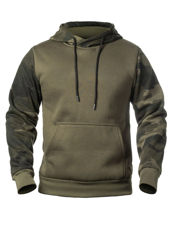 Men’s Camo Blocked Pullover Hoodie kakaclo