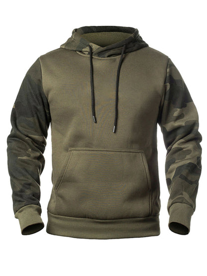 Men’s Camo Blocked Pullover Hoodie kakaclo