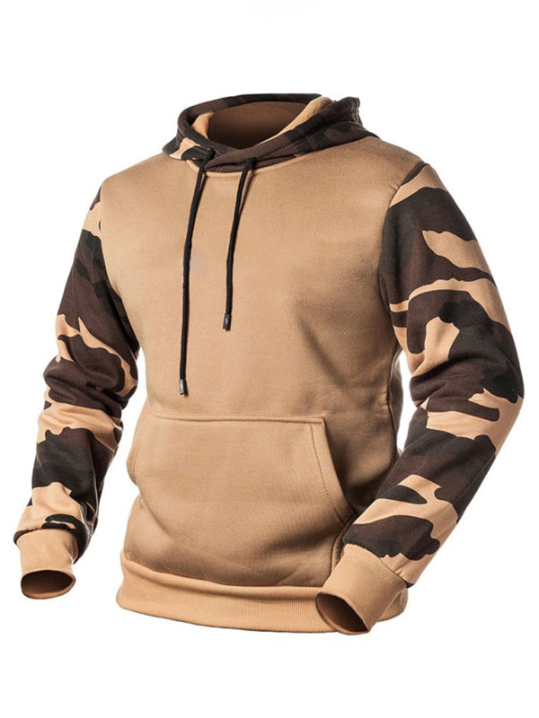 Men’s Camo Blocked Pullover Hoodie kakaclo