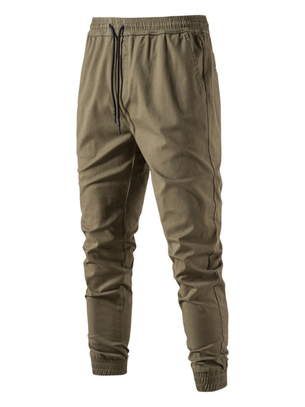 Men's Solid Color Casual Minimalist Cargo Pants kakaclo