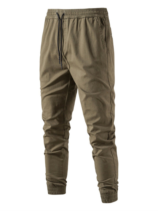 Men's Solid Color Casual Minimalist Cargo Pants kakaclo