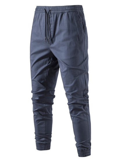Men's Solid Color Casual Minimalist Cargo Pants kakaclo