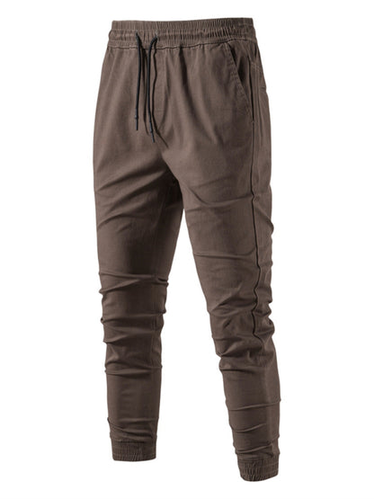 Men's Solid Color Casual Minimalist Cargo Pants kakaclo
