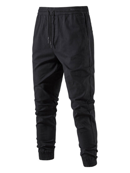 Men's Solid Color Casual Minimalist Cargo Pants kakaclo