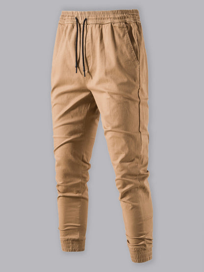 Men's Solid Color Casual Minimalist Cargo Pants kakaclo