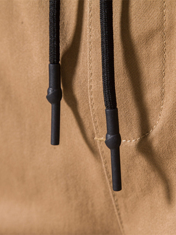 Men's Solid Color Casual Minimalist Cargo Pants kakaclo