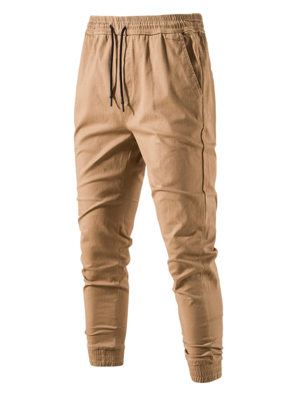 Men's Solid Color Casual Minimalist Cargo Pants kakaclo