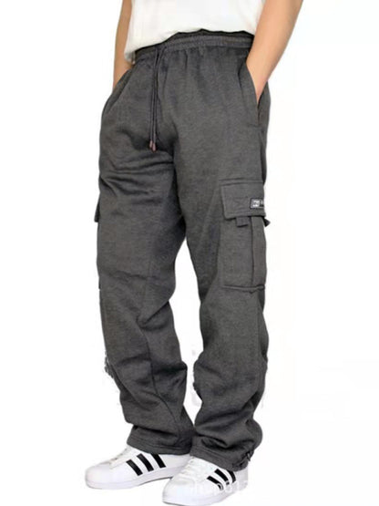Men's Multi-Pocket Loose Sweatpants kakaclo