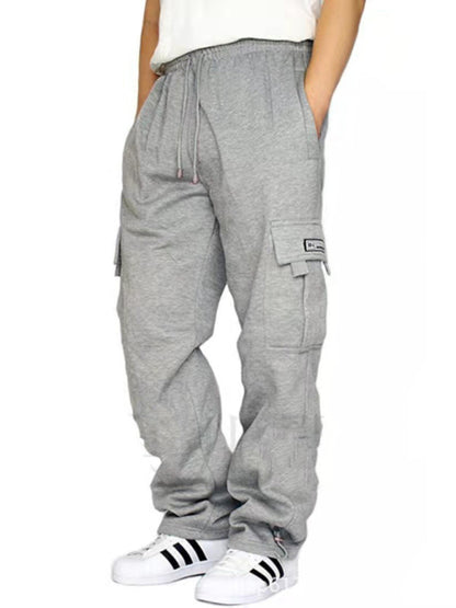 Men's Multi-Pocket Loose Sweatpants kakaclo