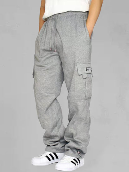 Men's Multi-Pocket Loose Sweatpants kakaclo