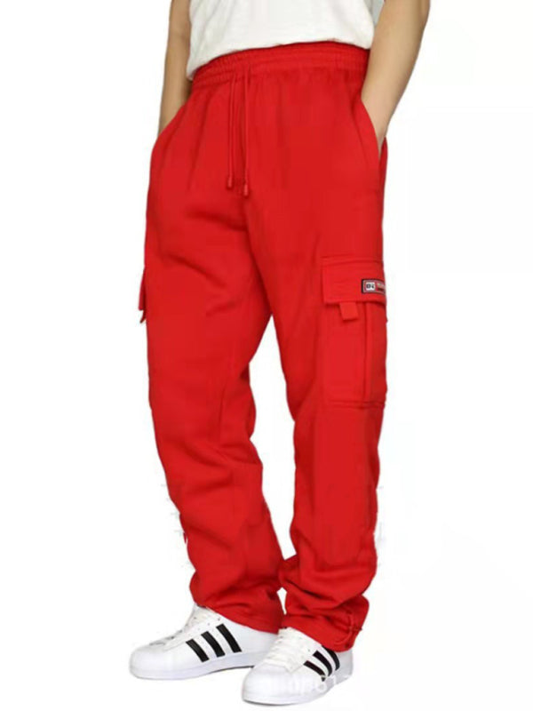 Men's Multi-Pocket Loose Sweatpants kakaclo