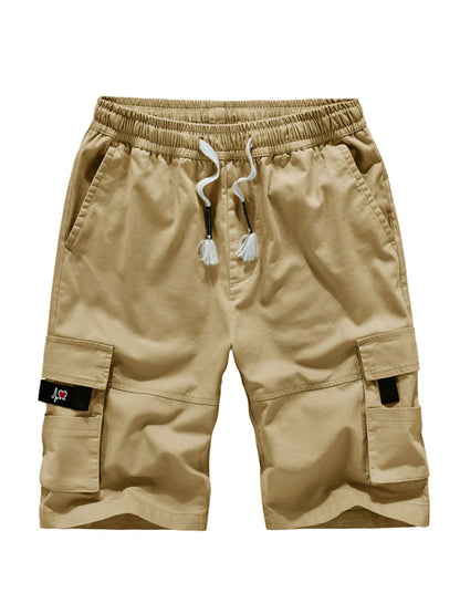 Men's Solid Color Cargo Shorts kakaclo