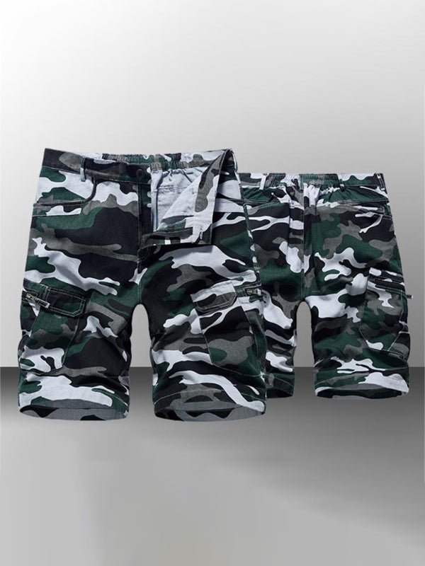 Men's Camouflage Print Cargo Shorts kakaclo