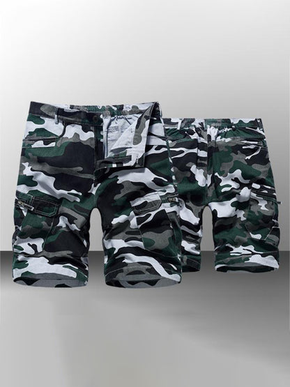 Men's Camouflage Print Cargo Shorts kakaclo