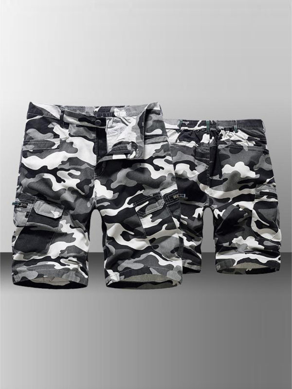 Men's Camouflage Print Cargo Shorts kakaclo