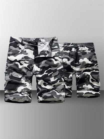 Men's Camouflage Print Cargo Shorts kakaclo