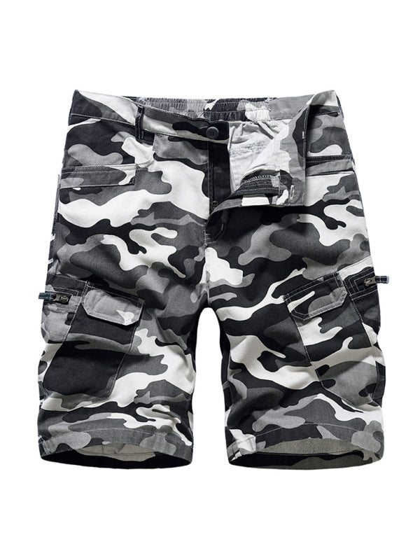 Men's Camouflage Print Cargo Shorts kakaclo