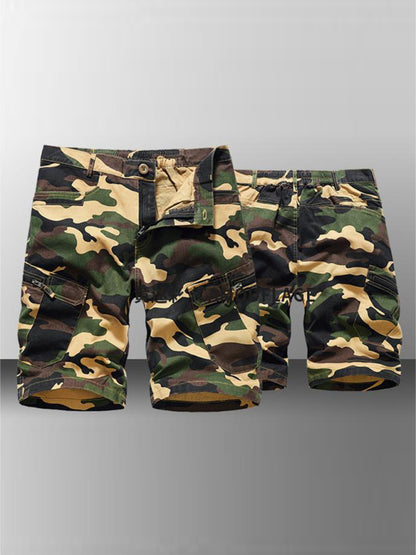 Men's Camouflage Print Cargo Shorts kakaclo