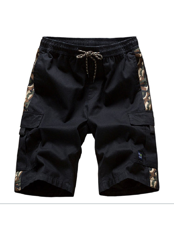 Men's Elastic Waist Drawstring Pocket Cargo Shorts kakaclo