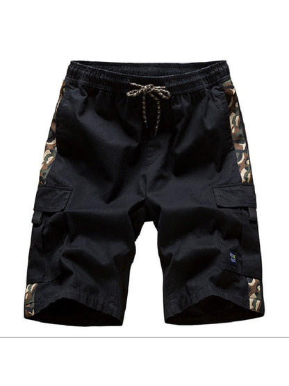 Men's Elastic Waist Drawstring Pocket Cargo Shorts kakaclo