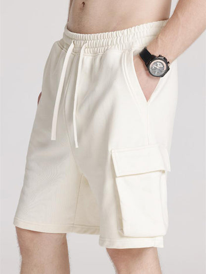 Men's Contrasting Color Stitching Woven Casual Shorts kakaclo