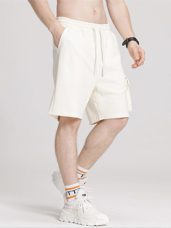 Men's Contrasting Color Stitching Woven Casual Shorts kakaclo