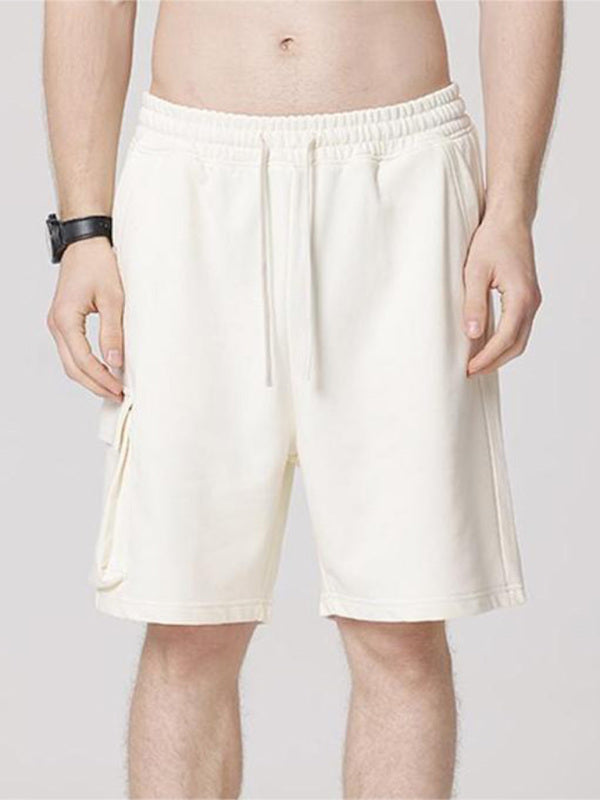 Men's Contrasting Color Stitching Woven Casual Shorts kakaclo