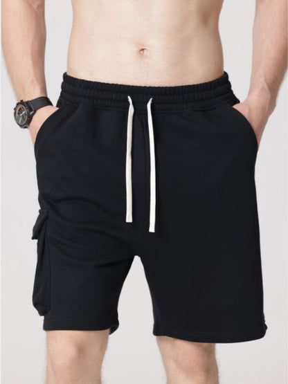 Men's Contrasting Color Stitching Woven Casual Shorts kakaclo