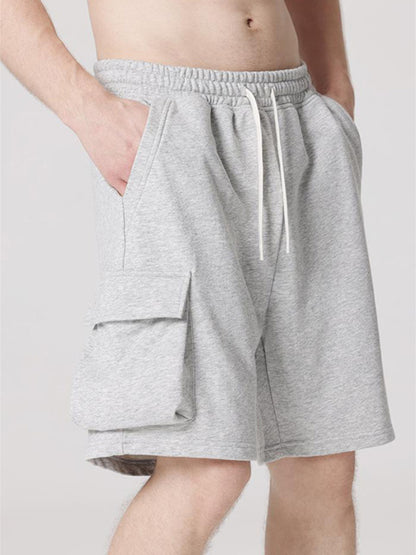 Men's Contrasting Color Stitching Woven Casual Shorts kakaclo