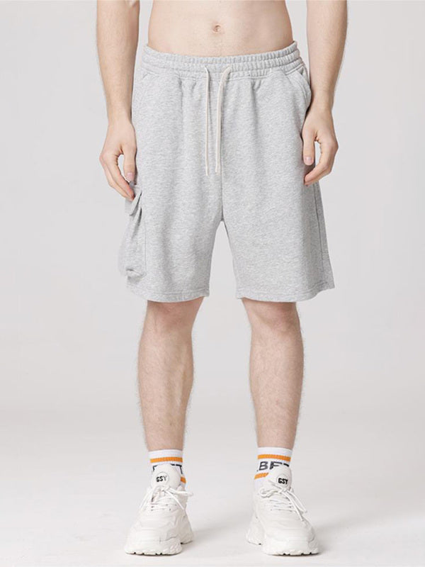 Men's Contrasting Color Stitching Woven Casual Shorts kakaclo