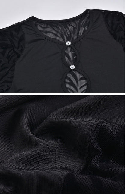 Patchwork See-Through Sexy Dress kakaclo