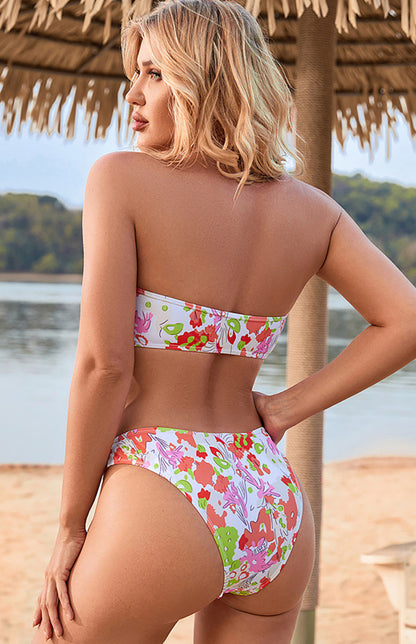 Multicolor Floral Print Bikini